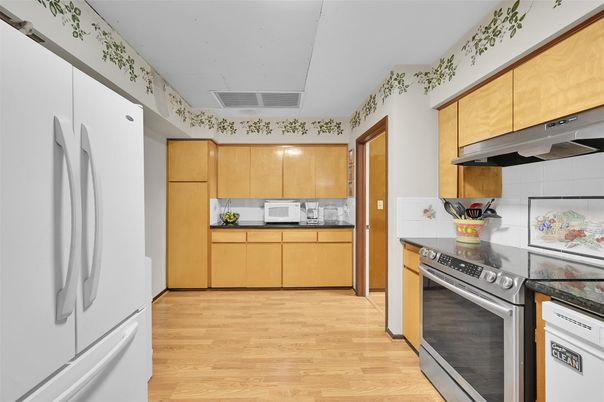 Interior, Kitchen, Wood Texture Flooring