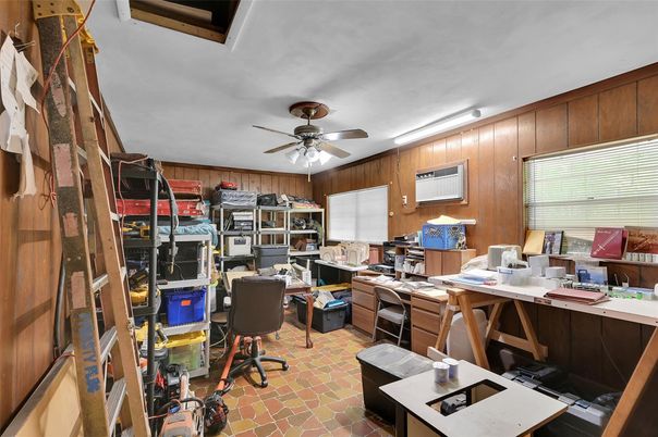 Home Office, Interior, Wooden Walls