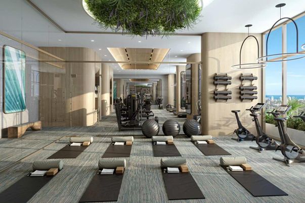 Fitness Equipment, Interior, Recessed Lighting, Water