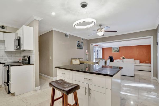 Dining room, Interior, Kitchen, Living room, Pendant Lights, Recessed Lighting