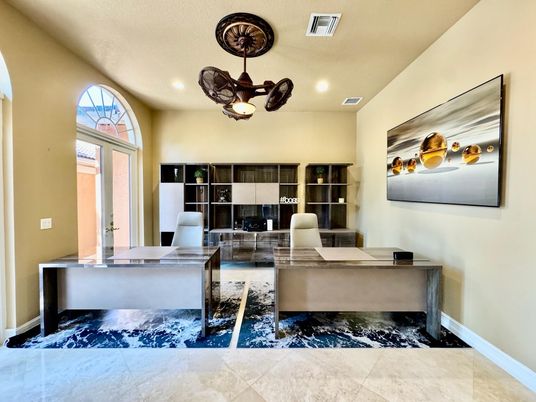 Home Office, Interior, Recessed Lighting