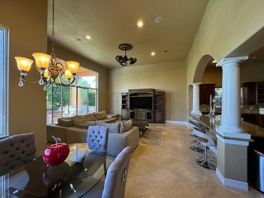 Chandelier, Fireplace, Interior, Living room, Pendant Lights, Recessed Lighting