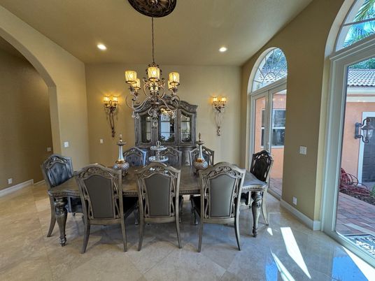 Chandelier, Dining room, Interior, Recessed Lighting