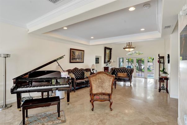 Interior, Living room, Piano, Recessed Lighting