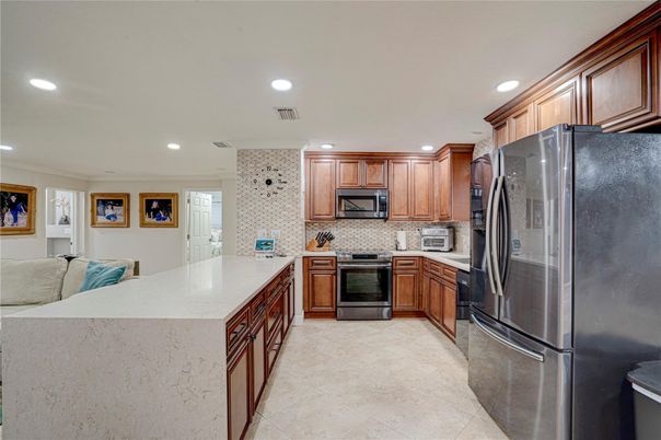 Interior, Kitchen, Recessed Lighting, Stainless Steel Appliances