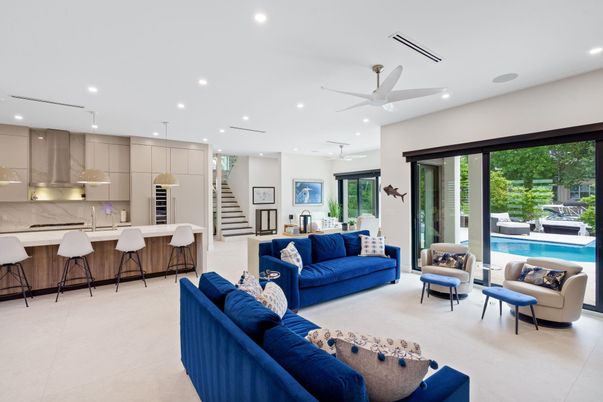 Interior, Kitchen, Living room, Pendant Lights, Recessed Lighting