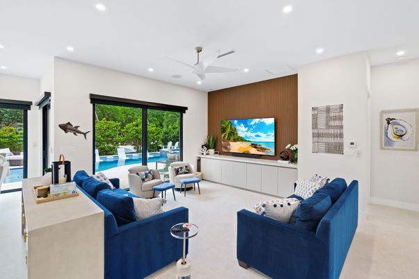 Interior, Living room, Recessed Lighting