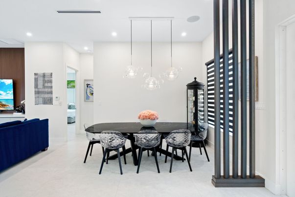 Dining room, Interior, Pendant Lights, Recessed Lighting