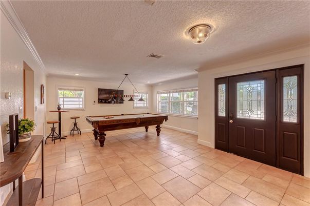 Billiard Table, Game Room, Interior, Pendant Lights, Recessed Lighting