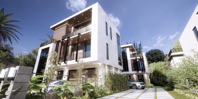 Exterior, Facade, Modern