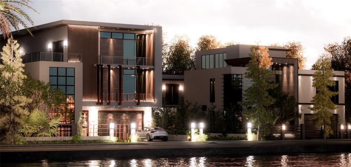 Exterior, Facade, Modern
