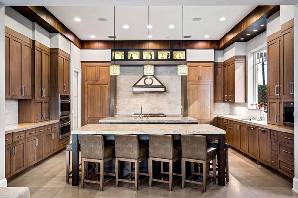 Interior, Kitchen, Pendant Lights, Recessed Lighting, Stainless Steel Appliances