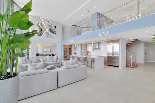 Interior, Kitchen, Living room, Pendant Lights, Recessed Lighting, Stainless Steel Appliances