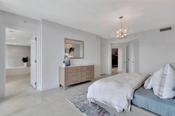 Bedroom, Interior, Pendant Lights, Recessed Lighting