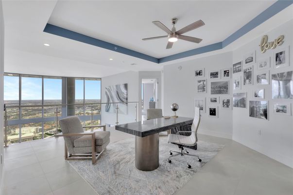 Home Office, Interior, Recessed Lighting