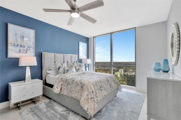 Bedroom, Interior, Recessed Lighting