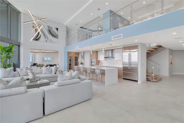 Interior, Kitchen, Living room, Pendant Lights, Recessed Lighting, Stainless Steel Appliances