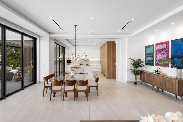 Dining room, Interior, Kitchen, Pendant Lights, Recessed Lighting