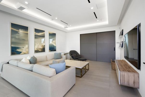 Interior, Living room, Recessed Lighting