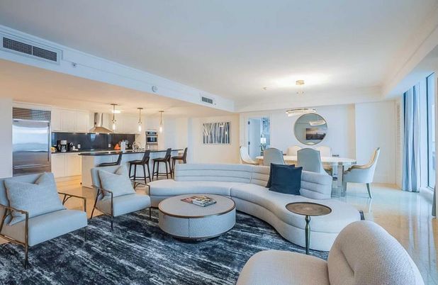 Dining room, Interior, Kitchen, Living room, Pendant Lights, Stainless Steel Appliances