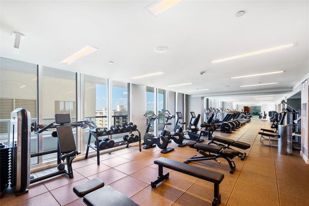 Fitness Equipment, Gym, Interior, Recessed Lighting