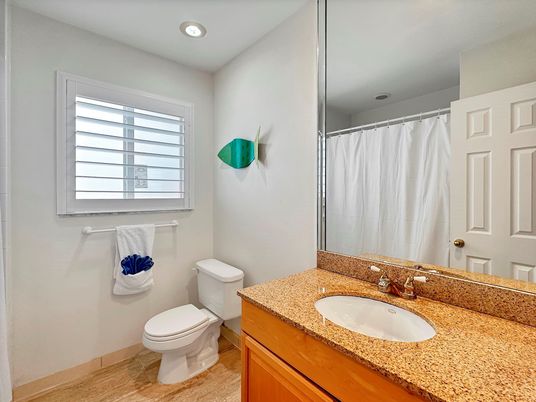 Bathroom, Interior, Recessed Lighting, Wood Texture Flooring