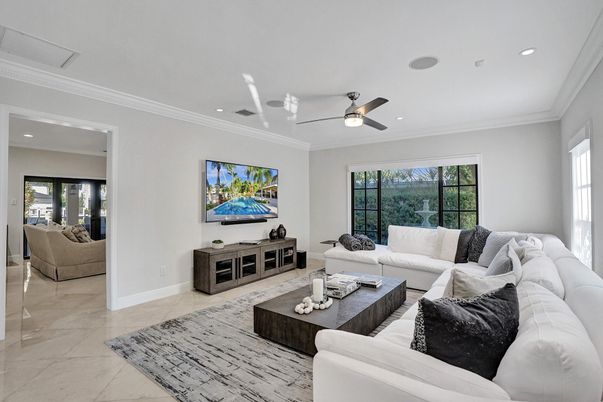 Interior, Living room, Marble, Recessed Lighting