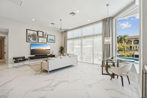 Interior, Living room, Marble, Pendant Lights, Recessed Lighting