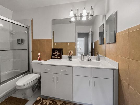Bathroom, Dual Sink Vanities, Glass Shower, Interior