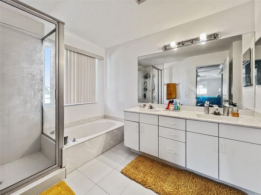 Bathroom, Dual Sink Vanities, Glass Shower, Interior