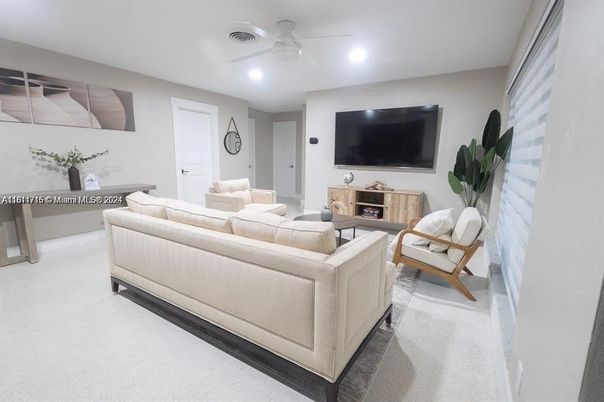 Interior, Living room, Recessed Lighting