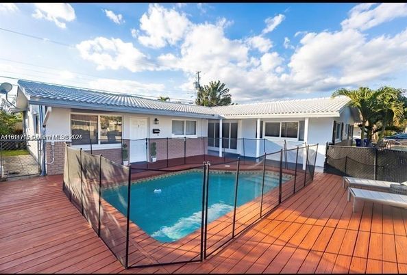 Exterior, Pool, Wood Texture Flooring
