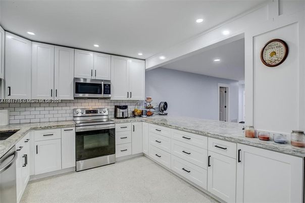 Interior, Kitchen, Recessed Lighting, Stainless Steel Appliances