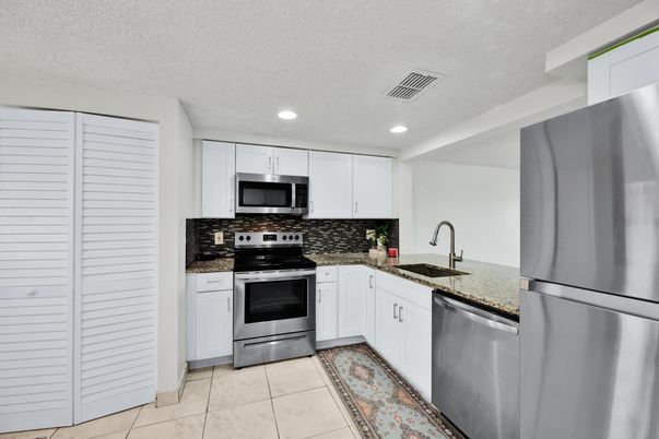 Interior, Kitchen, Recessed Lighting, Stainless Steel Appliances