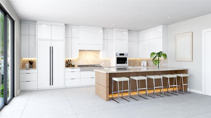 Interior, Kitchen, Recessed Lighting, Stainless Steel Appliances