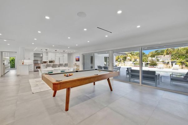 Billiard Table, Game Room, Interior, Kitchen, Pendant Lights, Recessed Lighting
