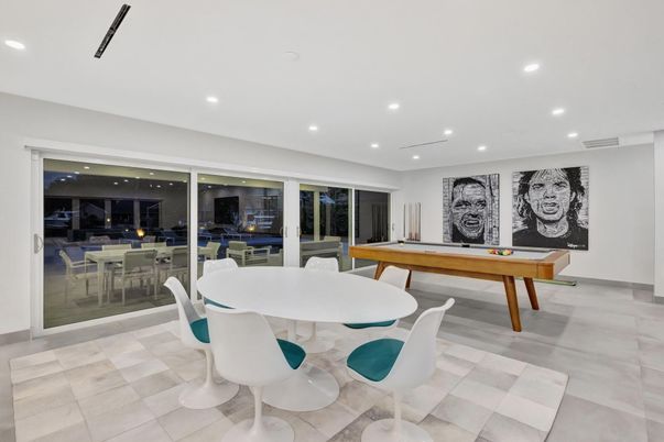 Billiard Table, Dining room, Game Room, Interior, Recessed Lighting