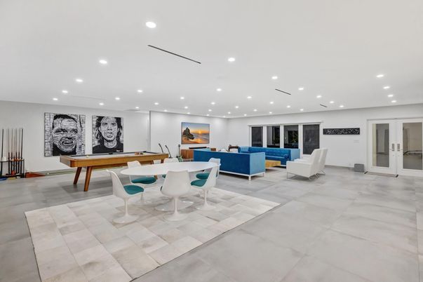 Billiard Table, Dining room, Game Room, Interior, Living room, Recessed Lighting