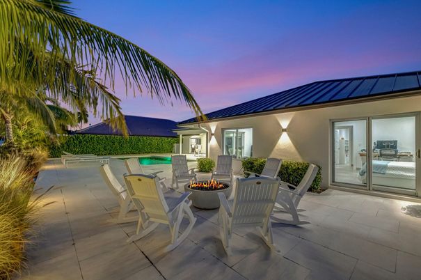 Exterior, Pool, Solar Panels