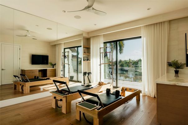 Billiard Table, Game Room, Interior, Recessed Lighting, Water, Wood Texture Flooring