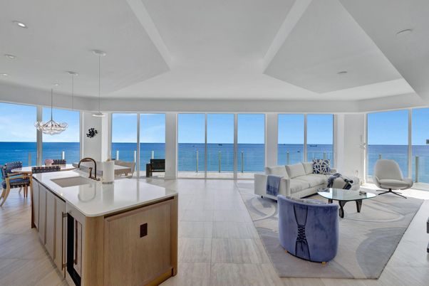 Dining room, Interior, Kitchen, Living room, Pendant Lights, Recessed Lighting, Water