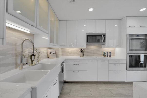 Interior, Kitchen, Recessed Lighting, Stainless Steel Appliances