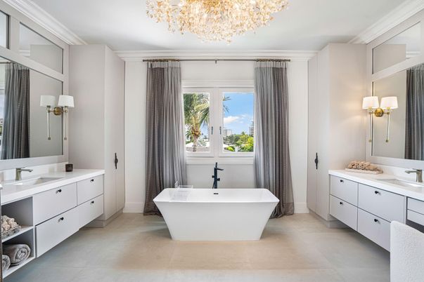 Bathroom, Dual Sink Vanities, Free Standing Baths, Interior