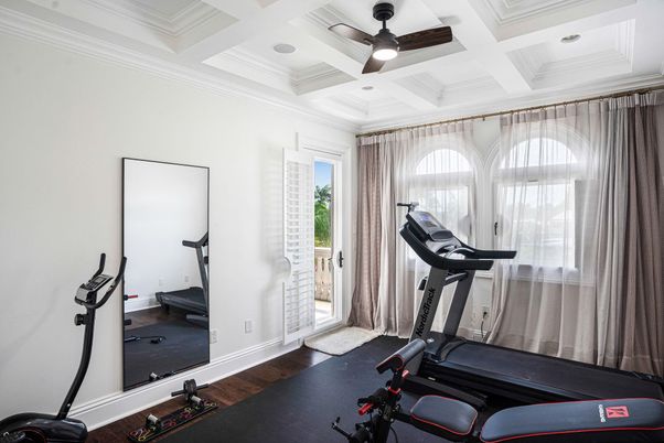 Fitness Equipment, Interior, Wood Texture Flooring
