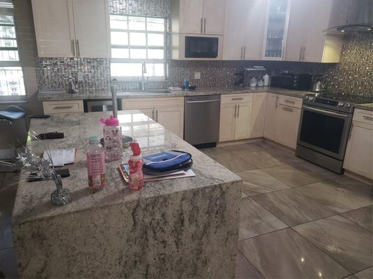 Interior, Kitchen, Marble, Stainless Steel Appliances
