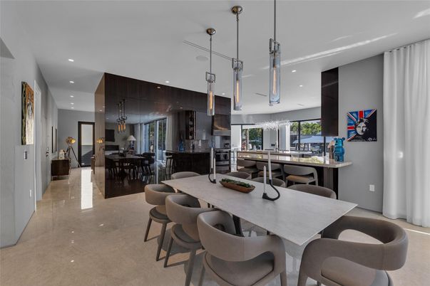 Dining room, Interior, Kitchen, Pendant Lights, Recessed Lighting