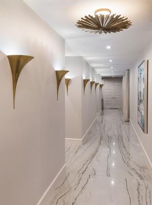 Interior, Marble, Recessed Lighting