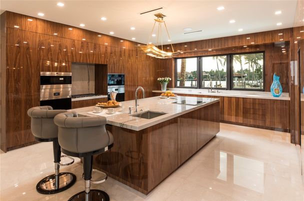 Interior, Kitchen, Pendant Lights, Recessed Lighting, Stainless Steel Appliances