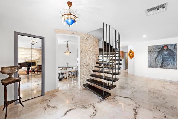 Chandelier, Dining room, Interior, Marble, Pendant Lights, Recessed Lighting