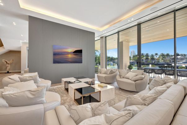 Interior, Living room, Recessed Lighting